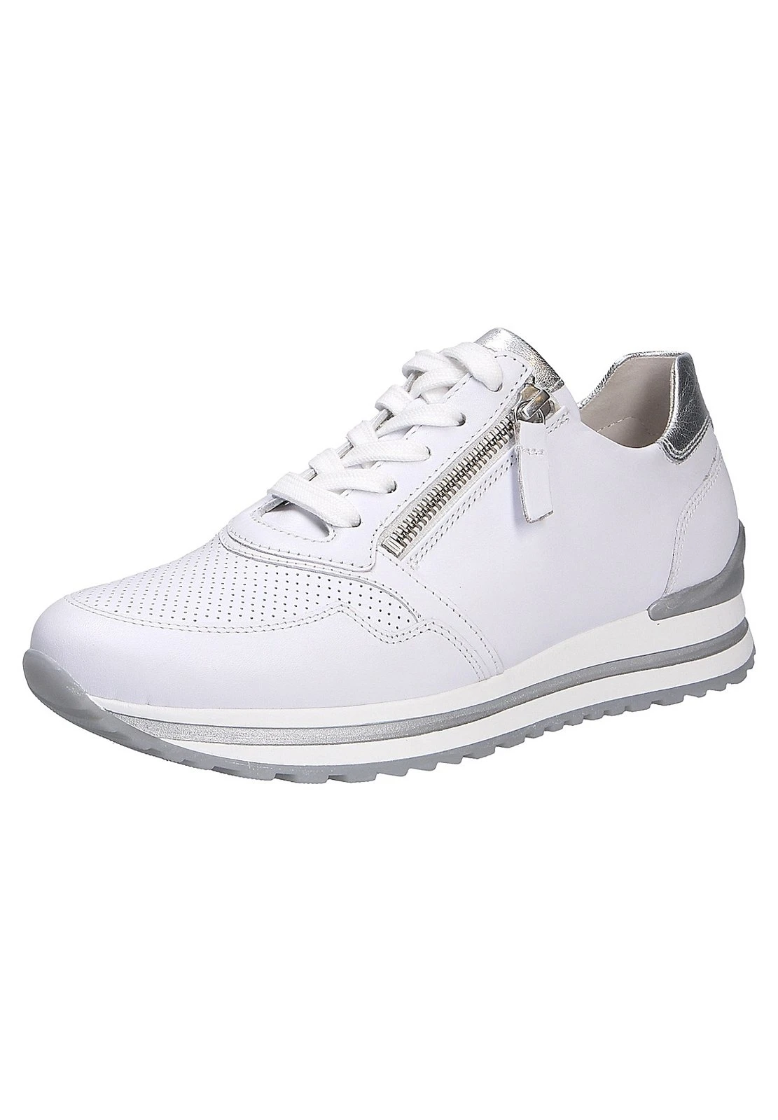 Gabor Comfort 26-528 - Sneakers Laag - Weiss/Silber Perf 4 Gabor Comfort 26-528 - Sneakers Laag - Weiss/Silber Perf - Afbeelding 2