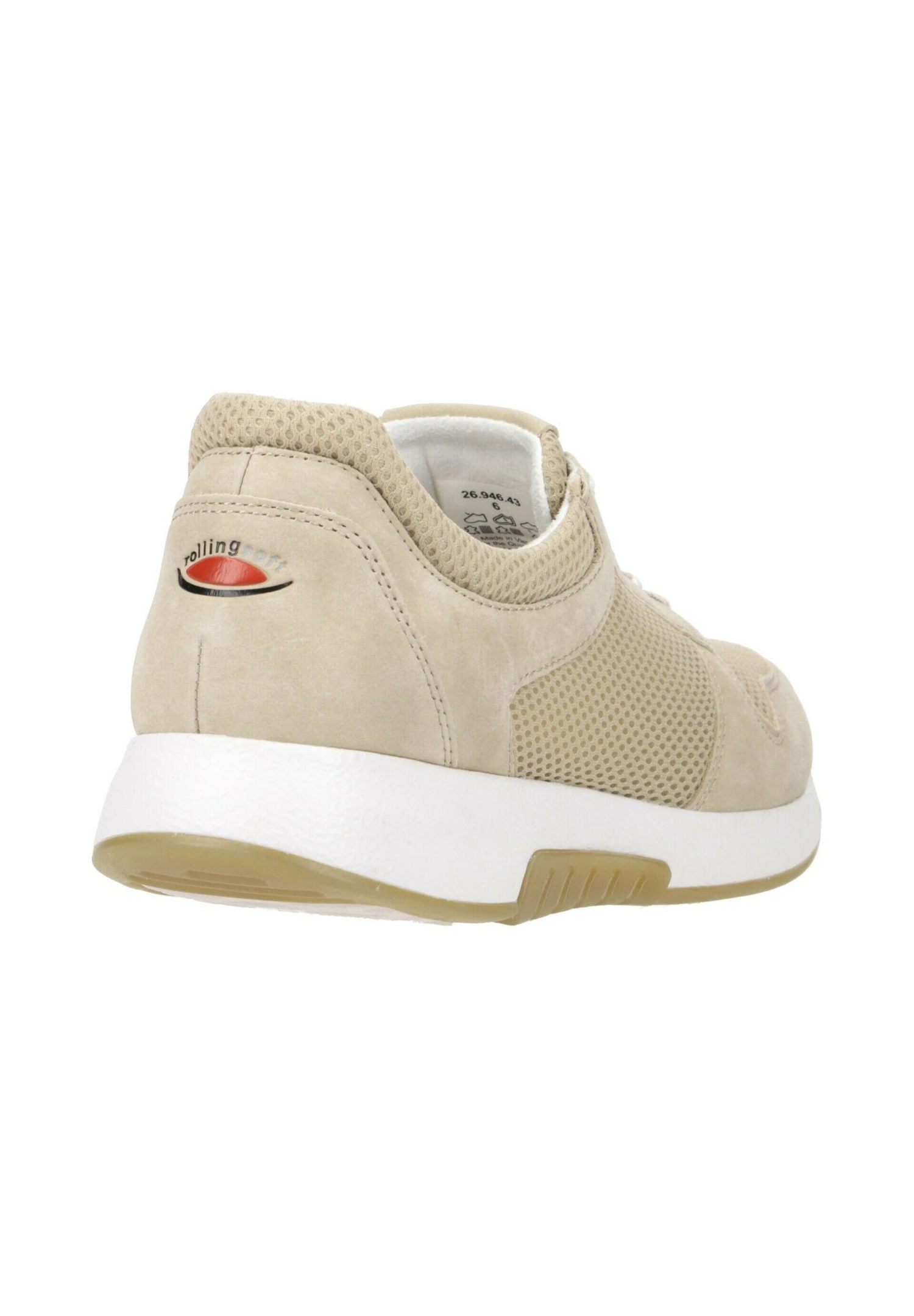 Gabor Rollingsoft 26.946.43- Sneakers Laag - Beige Weiß 6 Gabor Rollingsoft 26.946.43- Sneakers Laag - Beige Weiß - Afbeelding 4
