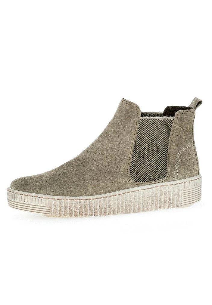 Gabor Chelsea- Enkellaarsjes Met Plateauzool - Grün 3 Gabor Chelsea- Enkellaarsjes Met Plateauzool - Grün