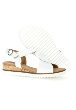 Gabor Comfort Sandalen Met Sleehak - Weiss Kork/Offwhi -Gabor Schoenen 5e9b738449ac42abb39b38ccb593fc5f