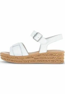 Gabor Sandalen Met Sleehak - Weiss Natur