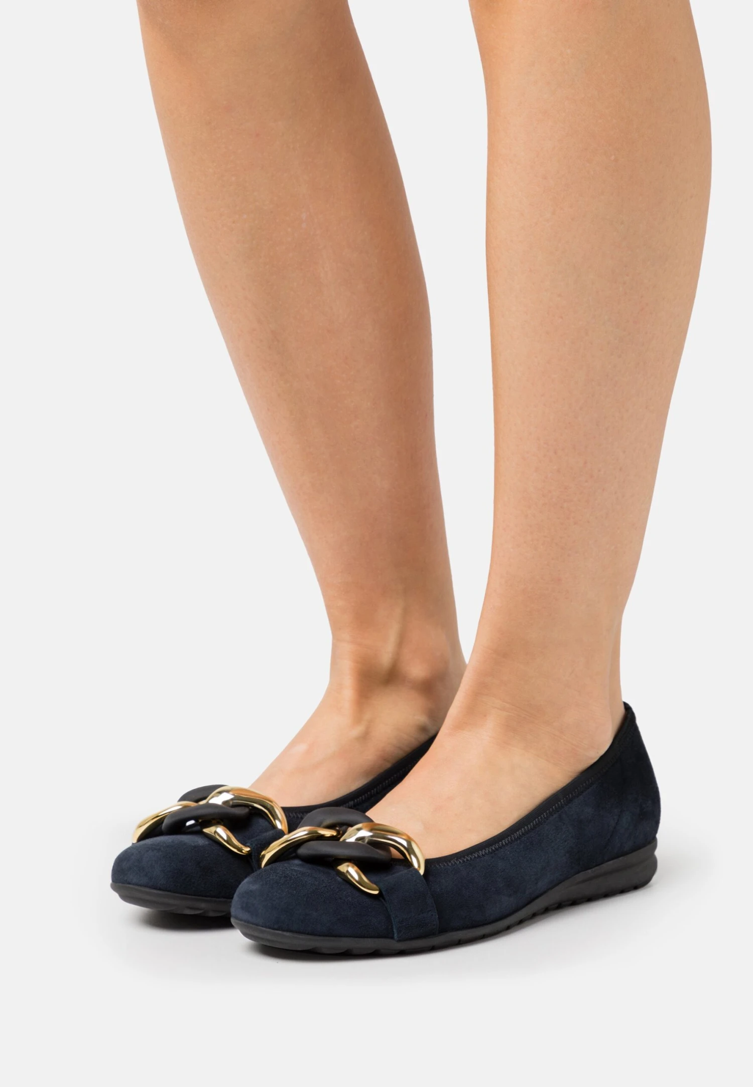 Gabor Comfort Ballerina'S - Dark Blue/Uni Gold 3 Gabor Comfort Ballerina'S - Dark Blue/Uni Gold