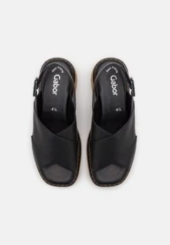 Gabor Sandalen Met Plateauzool - Schwarz/Cognac -Gabor Schoenen b4bca54c4bbf4b6e95bd8945c6ba1bca