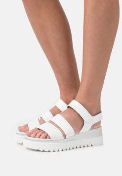 Gabor Sandalen Met Plateauzool - Latte/Weiss