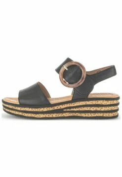 Gabor Sandalen Met Sleehak - Schwarz