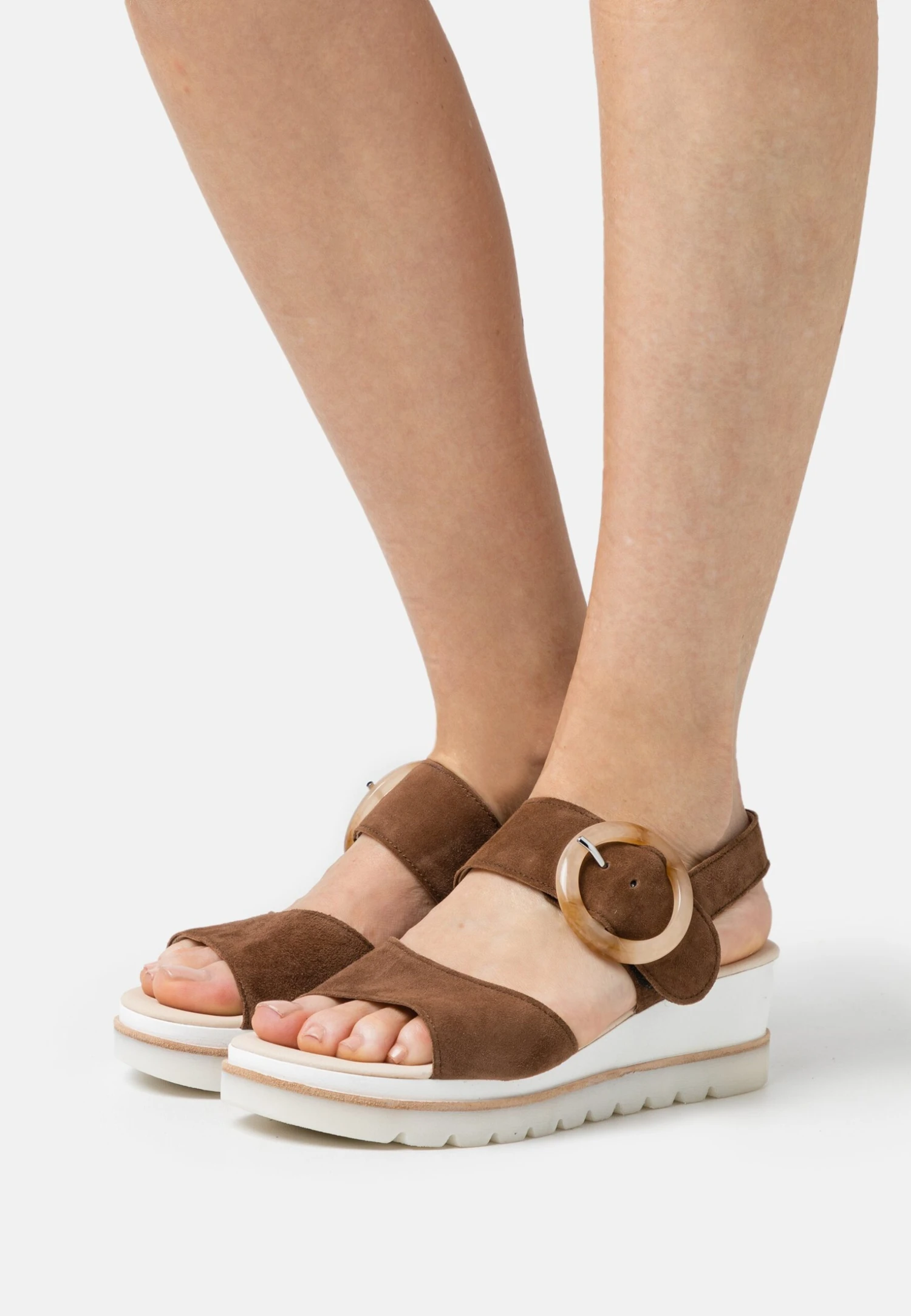 Gabor Sandalen Met Plateauzool - New Whisky 3 Gabor Sandalen Met Plateauzool - New Whisky