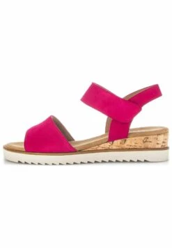 Gabor Sandalen Met Plateauzool - Pink Kork Creme